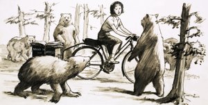 1957 uppnådde den lättbyggda Louis Sutherland sin ambition att cykla runt jorden. av English School