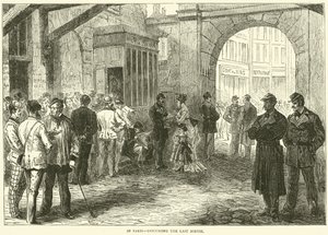 I Paris, diskuterar den sista sorten, december 1870 av English School