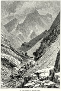 In den Carrara-Bergen (Gravur)