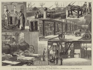 I Royal Arsenal, Woolwich (gravyr) av English School