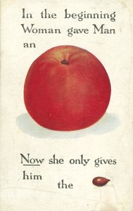 I början gav kvinnan mannen ett äpple. Nu ger hon honom bara pip av English School