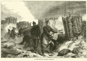 I skyttegravarna före Strasburg, september 1870 av English School