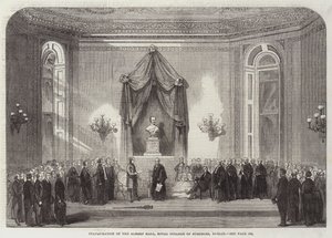Invigning av Albert Hall, Royal College of Surgeons, Dublin (gravyr) av English School