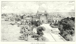Indien: Akbars grav, Sikandra (gravyr) av English School