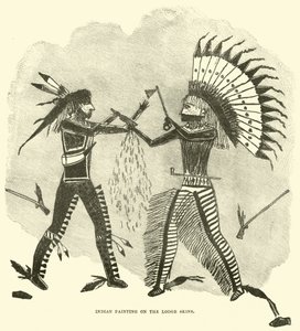 Indianische Malerei auf den Zeltfellen von English School