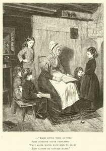 Spädbarnselever (gravyr) av English School
