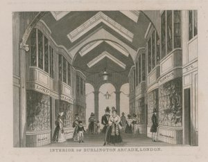 Interiör av Burlington Arcade av English School