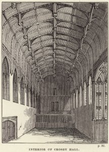 Interiör av Crosby Hall i Chelsea av English School
