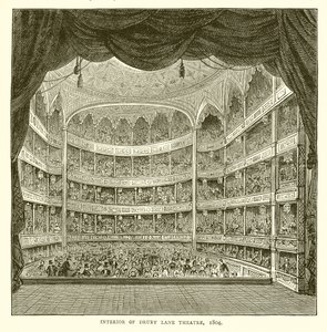 Interiör av Drury Lane Theatre, 1804 av English School