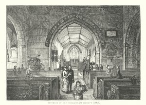 Interiör från Old Beckenham Church av English School