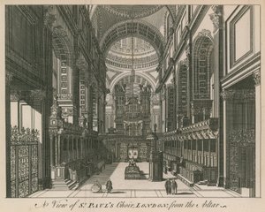 Interiör av St Pauls Cathedral av English School