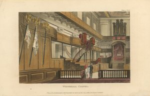 Interiör av Whitehall Chapel av English School