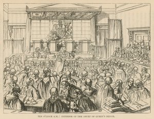 Interiör av Court of Queens Bench av English School