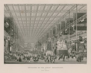 Interiör av den stora utställningen, 1851, brittiska departementet av English School