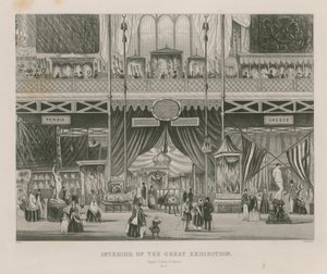 Interiör av den stora utställningen, 1851, Egypten, Turkiet och Grekland av English School