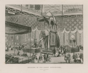 Interiör av den stora utställningen, 1851, indiska departementet av English School