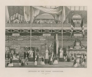 Interiör av den stora utställningen, 1851, italienska avdelningen av English School