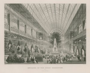 Interiör av den stora utställningen, 1851, södra tvärskeppet av English School