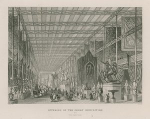 Interiör av den stora utställningen, 1851, från Dantes-templet av English School