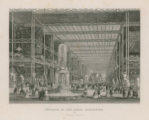 Interiör av den stora utställningen, 1851, från tvärskeppet österut av English School