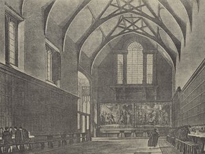 Hallens inre, 1816 (gravyr) av English School