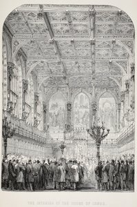 Interiör av House of Lords av English School