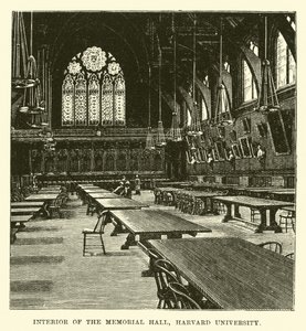 Interiör av Memorial Hall, Harvard University av English School