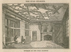 Interiör av Star Chamber, Westminster av English School