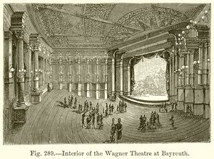 Interiör av Wagnerteatern i Bayreuth av English School