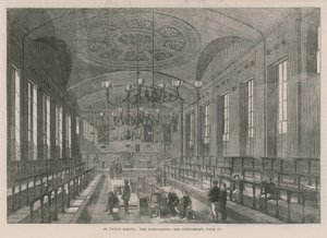 Interiör av skolsalen i St Pauls School av English School