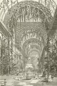 Interiörvy av Crystal Palace, Sydenham av English School