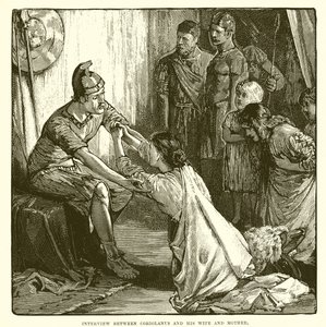 Intervju mellan Coriolanus och hans fru och mamma av English School