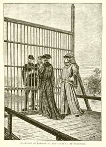 Intervju av Edward IV och Louis XI på Picquigny av English School