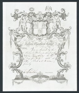 Inbjudan till balen Tallow Chandlers Company, London av English School