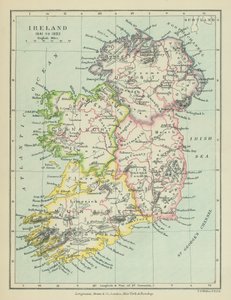Irland (färglitografi) av English School