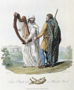Irländsk bard och resenär - i "" kelter och goter, seder hos invånarna på de brittiska öarna i början av 600-talet och de gotiska nationerna på västkusten av Östersjön", av S.R. Meyrick och Ch. Smed av English School