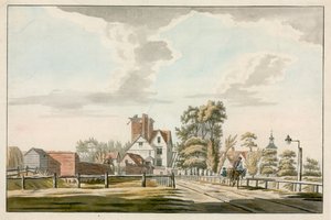 Islington, Canonbury Tower (wc på papper) av English School