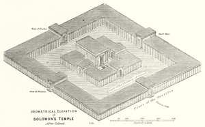 Isometrisk höjd av Salomos tempel, efter Calmet (gravyr) av English School