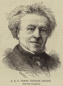 J B C Corot, fransk konstnär (gravyr) av English School