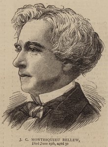 J C Montesquieu Bellew (gravyr) av English School