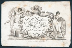 J R Wilkins, linnedraper, handelskort av English School