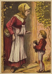 Jack And The Beanstalk (färgad gravyr) av English School
