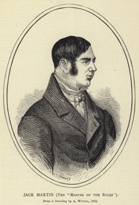 Jack Martin, the Master of the Rolls, från en teckning av A Wyvill, 1824 av English School