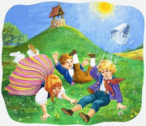 Jack und Jill gingen den Hügel hinauf