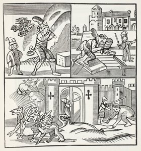 Jack and the Giants, illustration från Chap-books of the artonde århundradet av John Ashton, pub. 1882 av English School