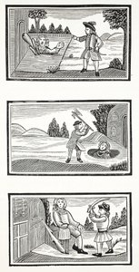 Jack and the Giants, illustration från Chap-books of the artonde århundradet av John Ashton, pub. 1882 av English School