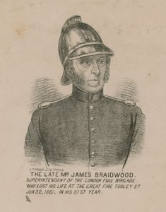 James Braidwood, chef för Londons brandkår av English School