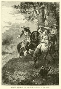 James II bevittnar sina truppers nederlag vid Boyne av English School