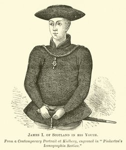 James I av Skottland i sin ungdom av English School
