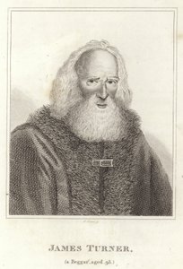 James Turner, en tiggare i åldern 93 av English School